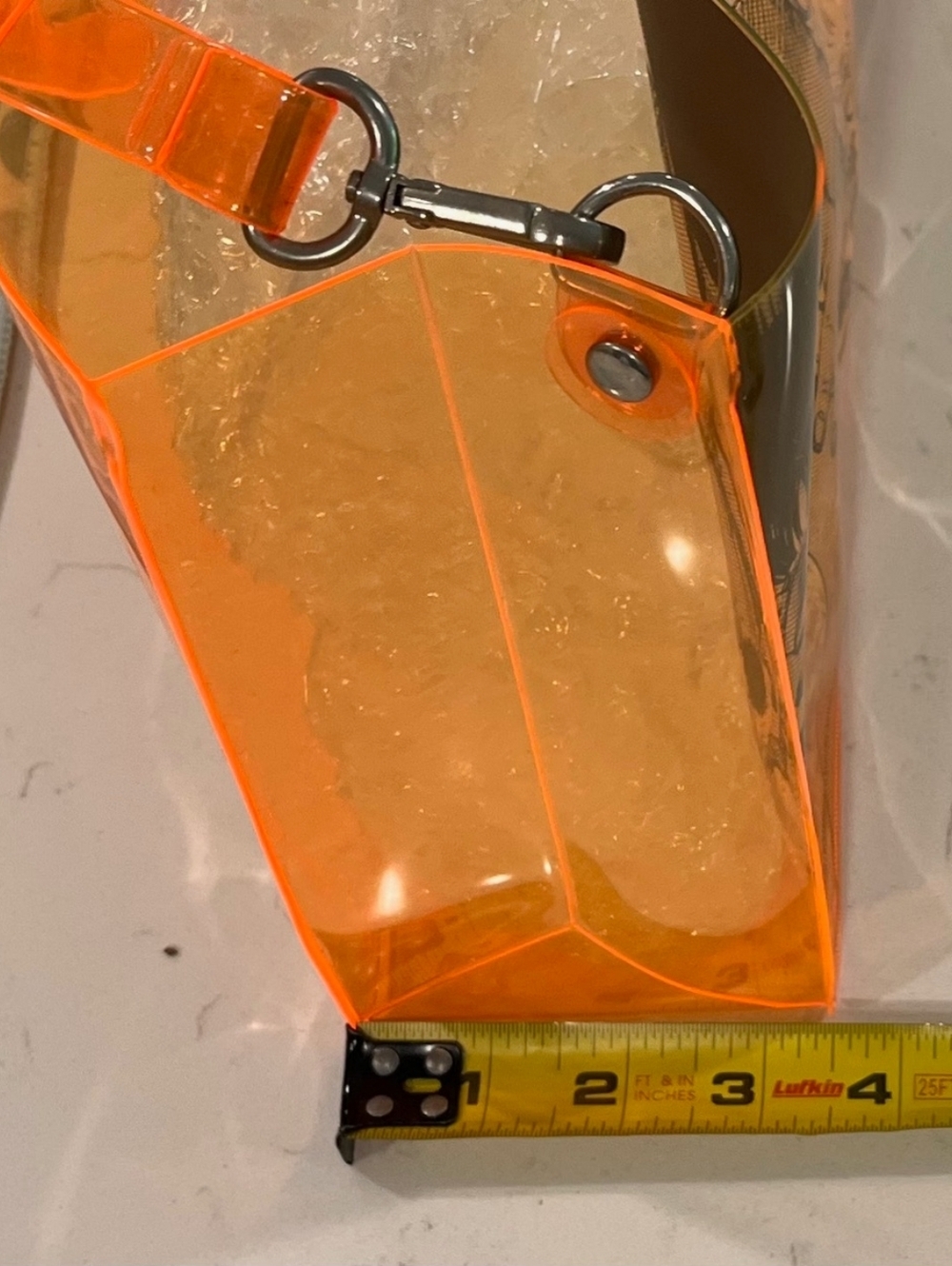 AKIRA ART OF WALL x nana-nana A4 PVC Bag In Orange & Black EUC - Picture 10 of 16